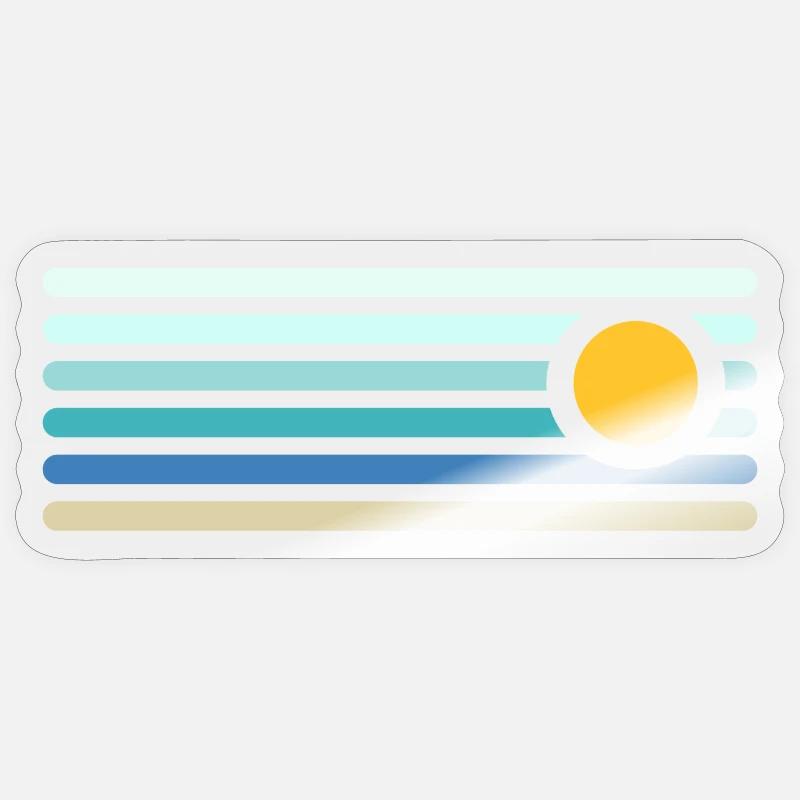 Strand - Sticker Größe S (10 x 10 cm) - Transparent glänzend
