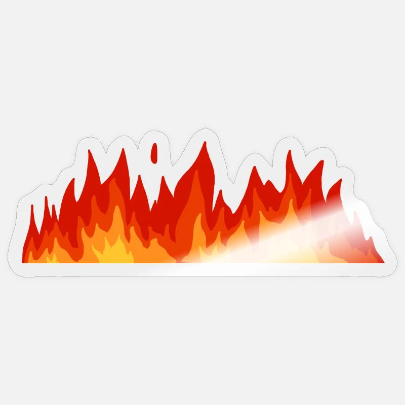 Fire! - Sticker size S (10 x 10 cm) - transparent glossy