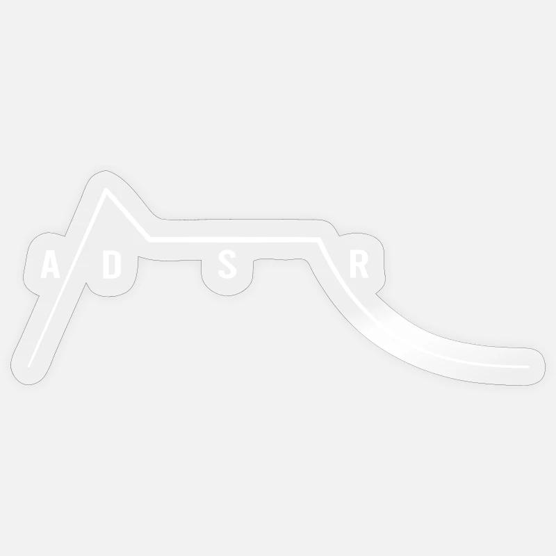 ADSR - attack, decay, sustain & release Sticker size S (10 x 10 cm)