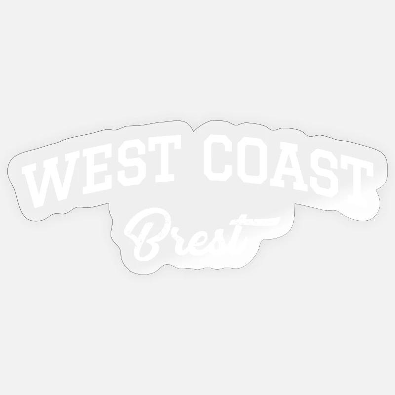 WEST COAST Brest Sticker size S (10 x 10 cm)