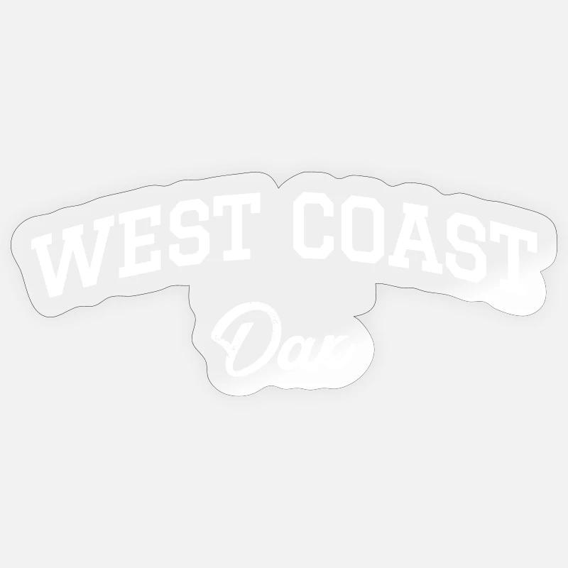 WEST COAST Dax - Sticker taille S (10 x 10 cm) - brillant transparent