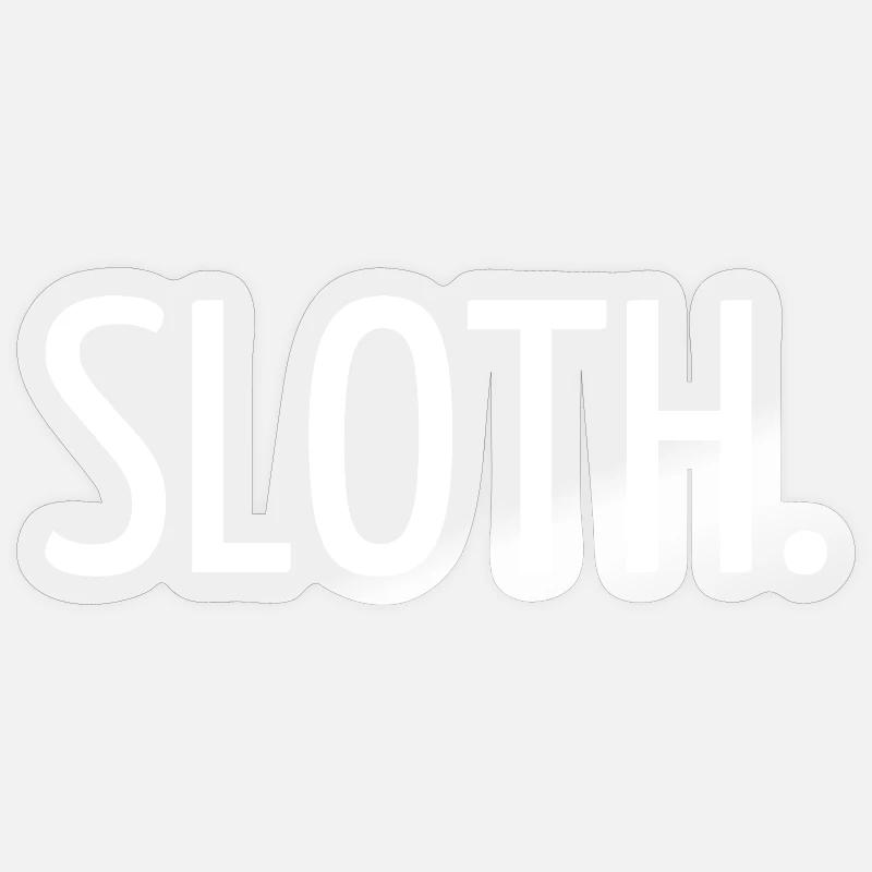 Faultier - Sticker Größe S (10 x 10 cm) - Transparent glänzend