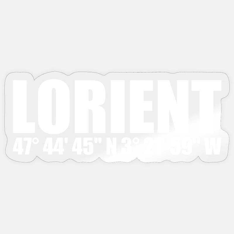Lorient coordinates Sticker size S (10 x 10 cm)