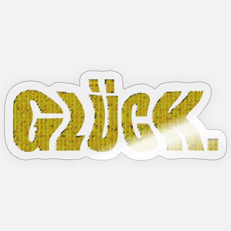 glück - Sticker Größe S (10 x 10 cm) - Transparent glänzend