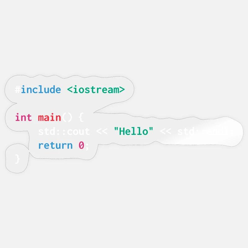 Developer c web humor funny - Sticker size S (10 x 10 cm) - transparent glossy