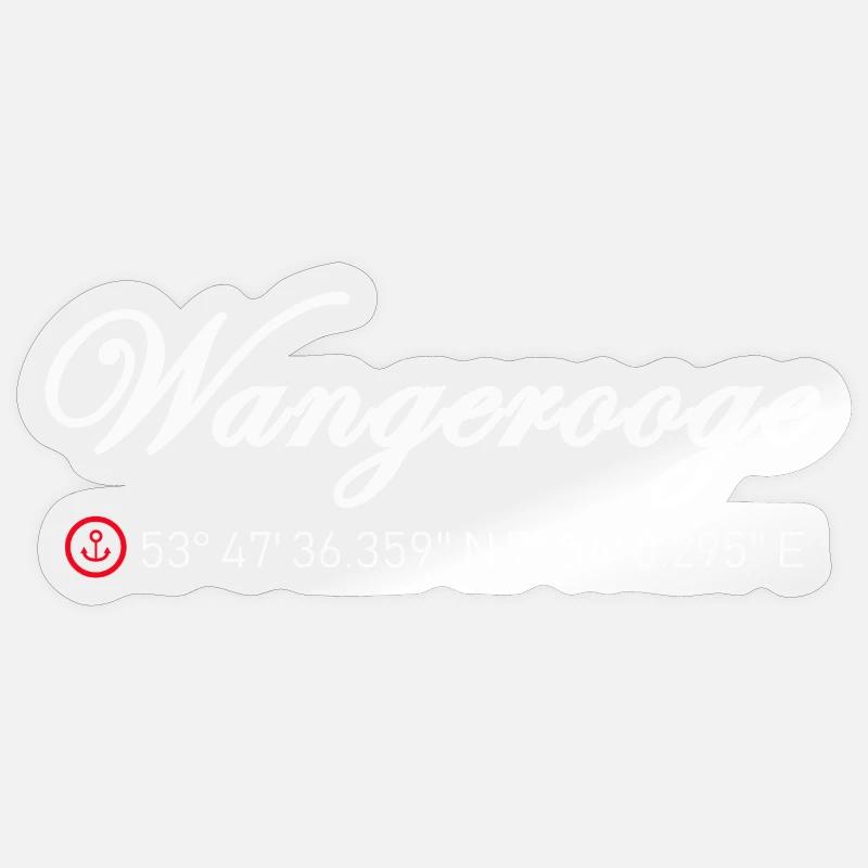 Insel Wangerooge - Sticker Größe S (10 x 10 cm) - Transparent glänzend