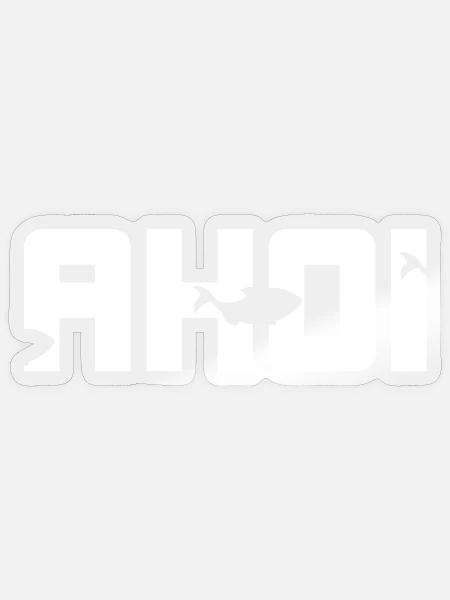 Ahoi Fische maritim minimalistisch Meer Ozean cool - Sticker Größe S (10 x 10 cm) - Transparent glänzend