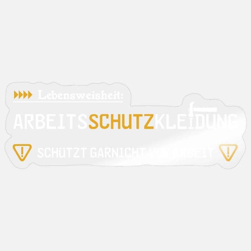 Arbeitsschutzkleidung - Sticker Größe S (10 x 10 cm) - Transparent glänzend