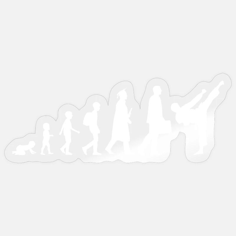 Kind zu Karateka Evolution - Sticker Größe S (10 x 10 cm) - Transparent glänzend