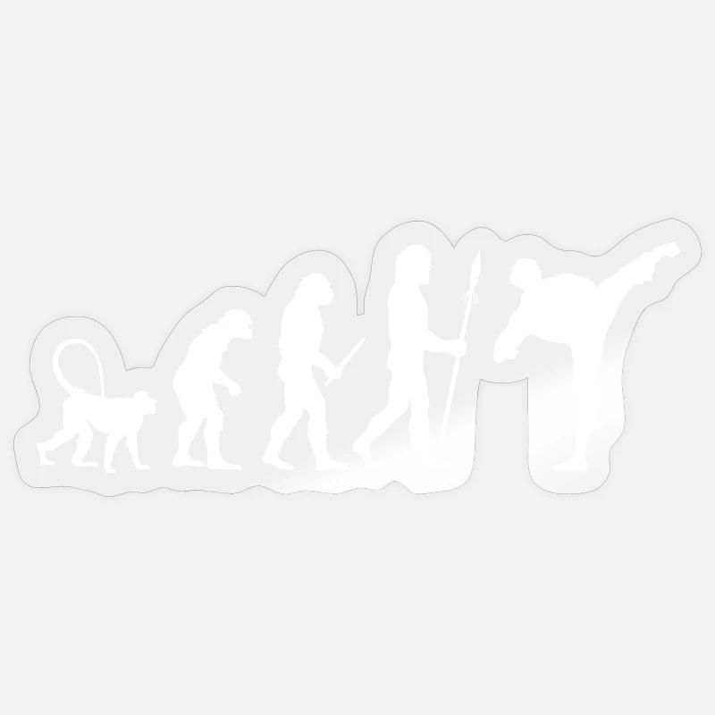 Évolution du karaté Sticker taille S (10 x 10 cm)