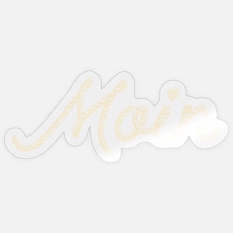 Moin - Sticker Größe S (10 x 10 cm) - Transparent glänzend