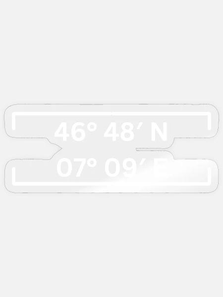 Koordinaten Fribourg Minimalistisch - Sticker Größe S (10 x 10 cm) - Transparent glänzend