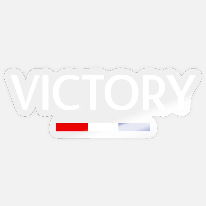 Victory - Sticker size S (10 x 10 cm) - transparent glossy