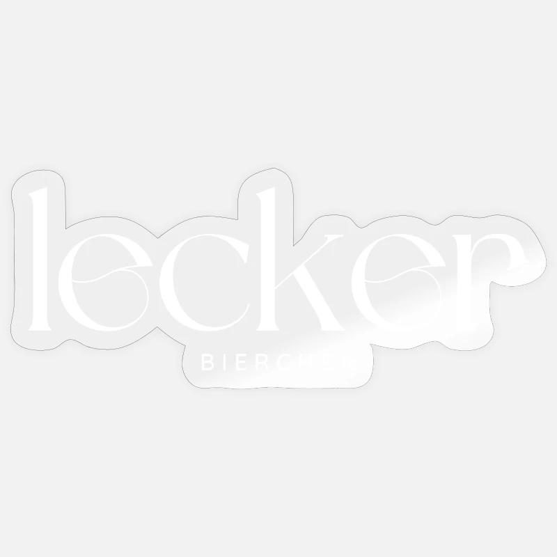 Lecker Bierchen - Sticker Größe S (10 x 10 cm) - Transparent glänzend