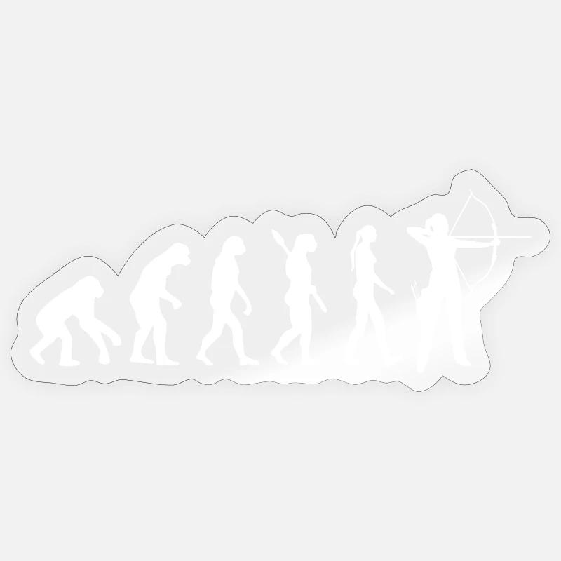Evolution Archerette WH - Sticker Größe S (10 x 10 cm) - Transparent glänzend