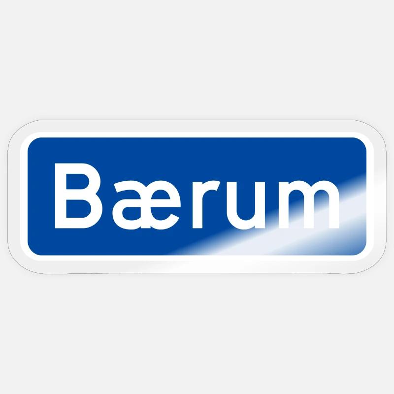 Bærum - Sticker Größe S (10 x 10 cm) - Transparent glänzend