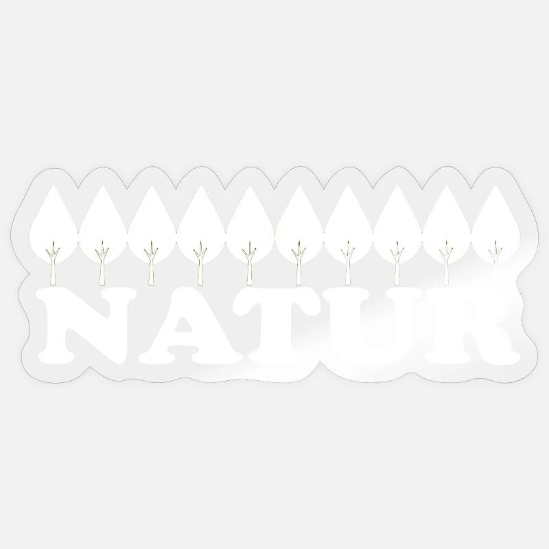 NATURE - Sticker taille S (10 x 10 cm) - brillant transparent