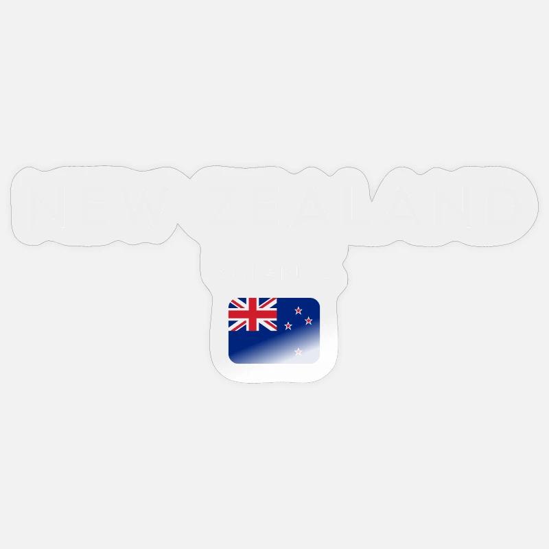 Drapeau de la Nouvelle-Zélande - Sticker taille S (10 x 10 cm) - brillant transparent