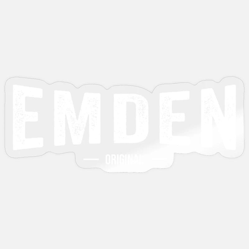 Emden Original - Sticker Größe S (10 x 10 cm) - Transparent glänzend