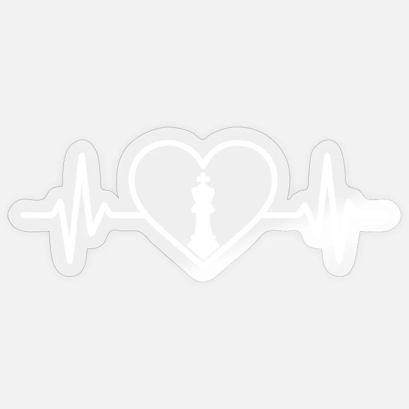 Balanced Hearts Chessboard - Sticker size S (10 x 10 cm) - transparent glossy