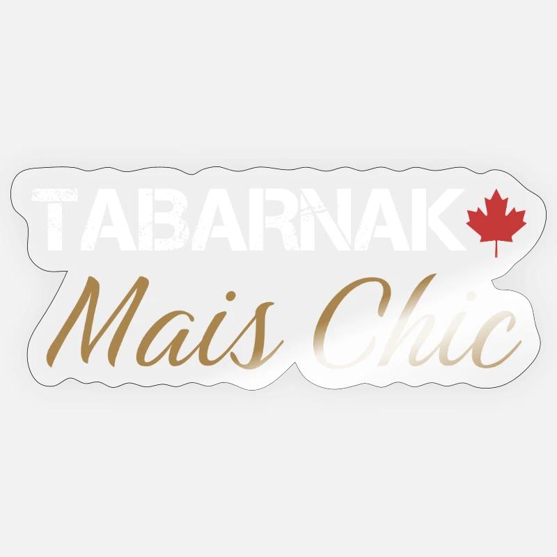 Tabarnak Chic Elegant Nature Pattern - Sticker size S (10 x 10 cm) - transparent glossy