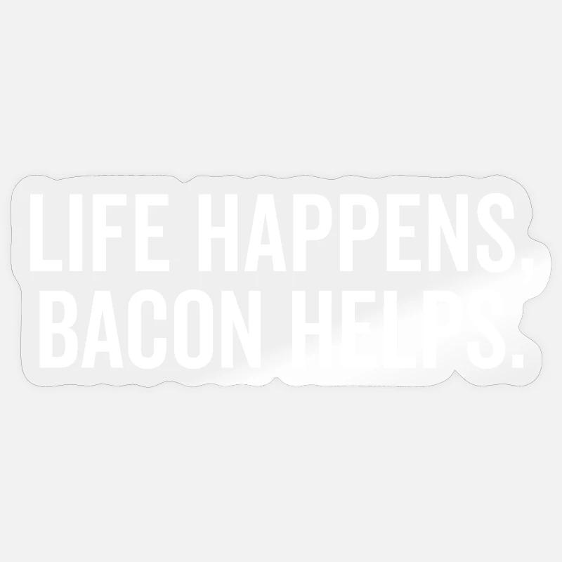 Life Happens Speck hilft - Sticker Größe S (10 x 10 cm) - Transparent glänzend