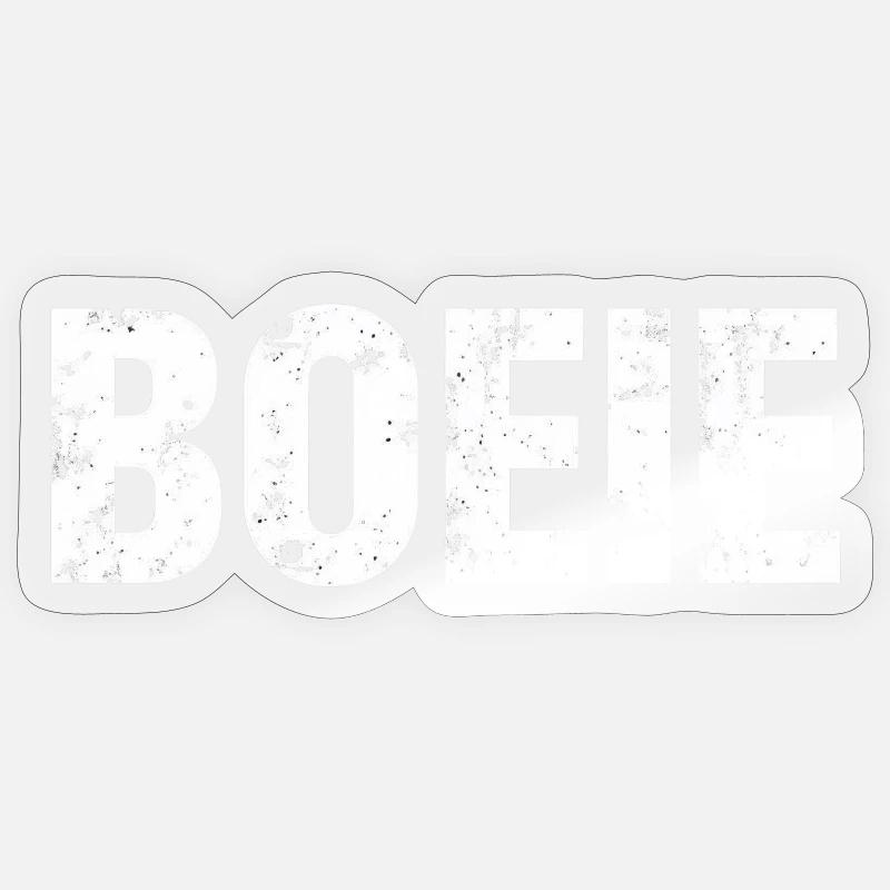 Boo. Antwerp dialect Shirts - Sticker size S (10 x 10 cm) - transparent glossy