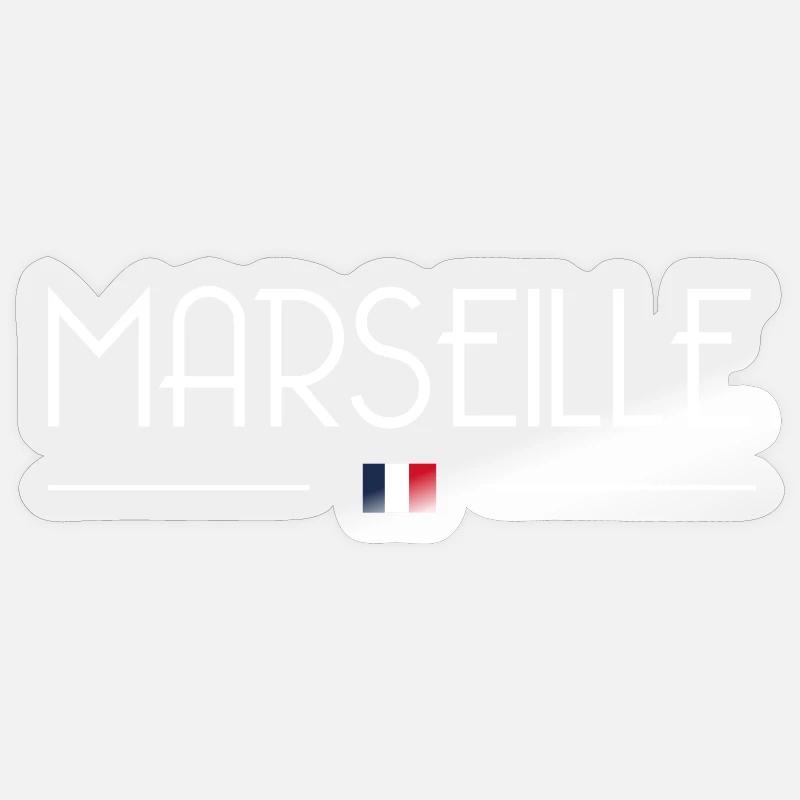 Marseille - Sticker size S (10 x 10 cm) - transparent glossy