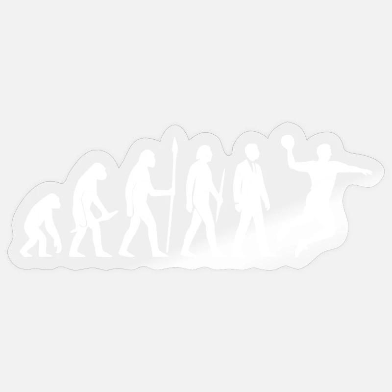 L’évolution du handball Sticker taille S (10 x 10 cm)