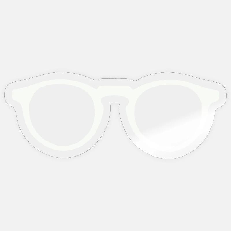 Spectacles - Sticker size S (10 x 10 cm) - transparent glossy