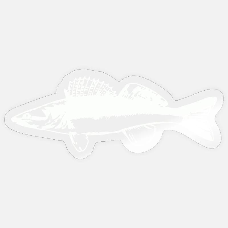 Poisson avec mouvement de l’eau - Sticker taille S (10 x 10 cm) - brillant transparent