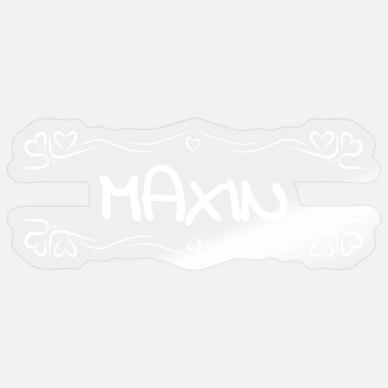Name: Maxin - Sticker size S (10 x 10 cm) - transparent glossy