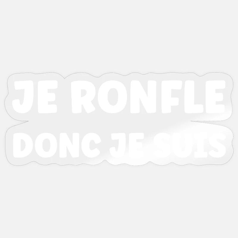 ronfle - Sticker taille S (10 x 10 cm) - brillant transparent