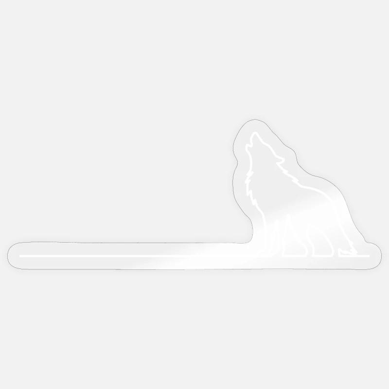 Wolf Outline - Sticker size S (10 x 10 cm) - transparent glossy