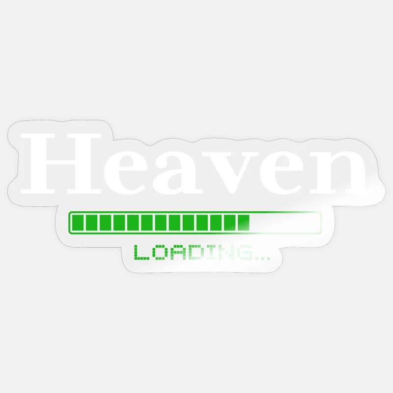 Heaven Loading - Christian - Sticker size S (10 x 10 cm) - transparent glossy