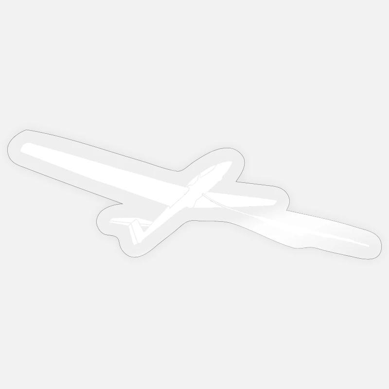 Glider Winch Launch Gliding Pilot Logo Sticker size S (10 x 10 cm)