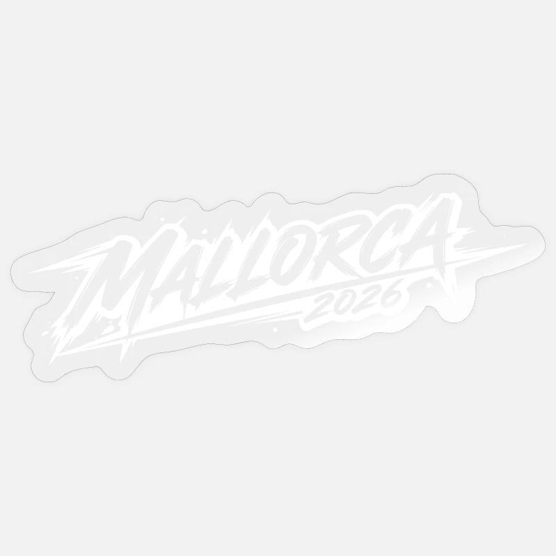 Mallorca 2026  - Sticker Größe S (10 x 10 cm) - Transparent glänzend