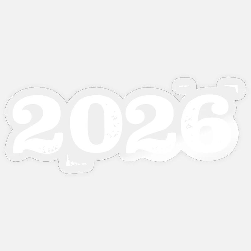2026 Year Year - Sticker size S (10 x 10 cm) - transparent glossy