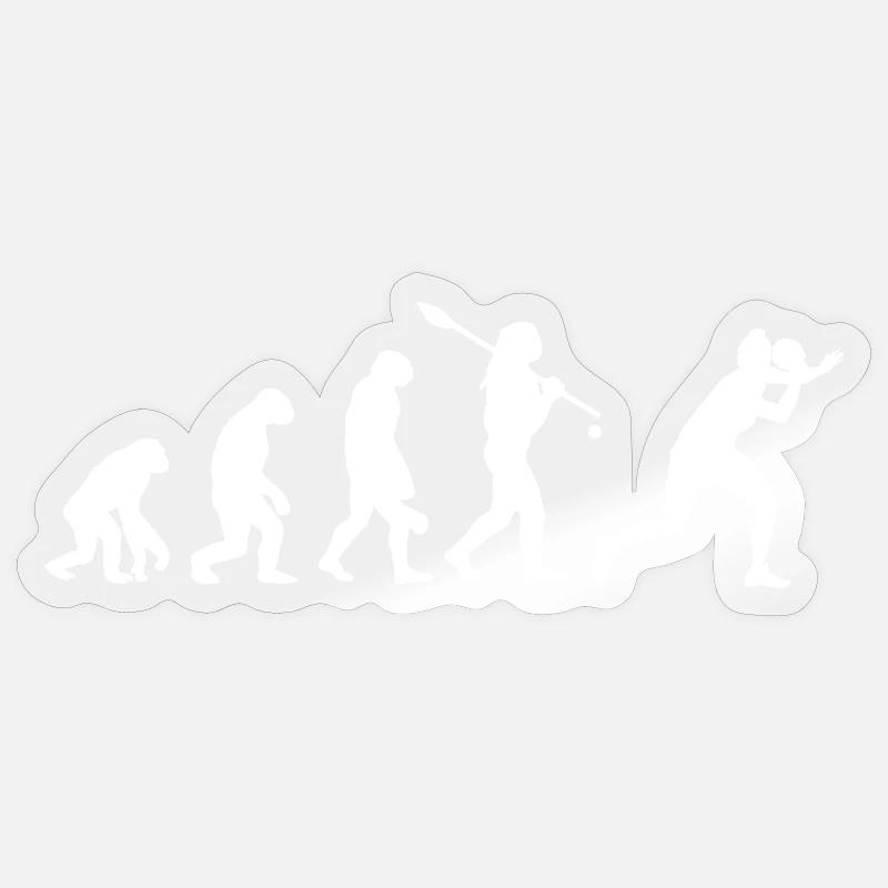 Évolution du design du ping-pong de tennis de table Man Sticker taille S (10 x 10 cm)