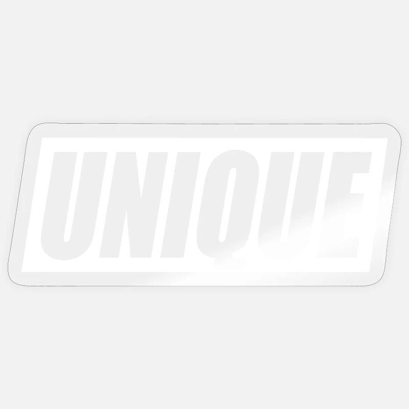 Unique Einzigartig Unikat Selbstwert Einzig Artig Sticker Größe S (10 x 10 cm)