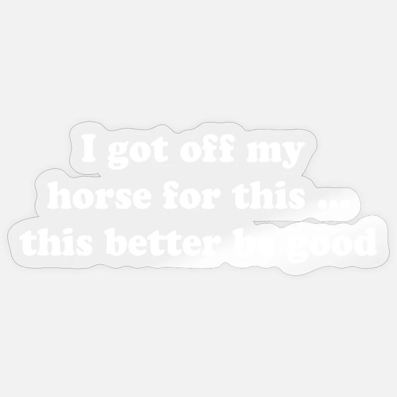 Cheval - Sticker taille S (10 x 10 cm) - brillant transparent