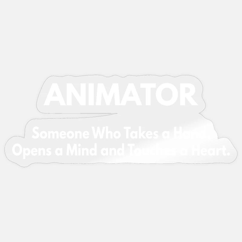Animateur - Sticker taille S (10 x 10 cm) - brillant transparent