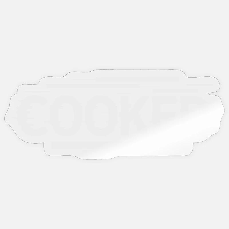Cooked  - Selbstironische Schrift Sticker Größe S (10 x 10 cm)