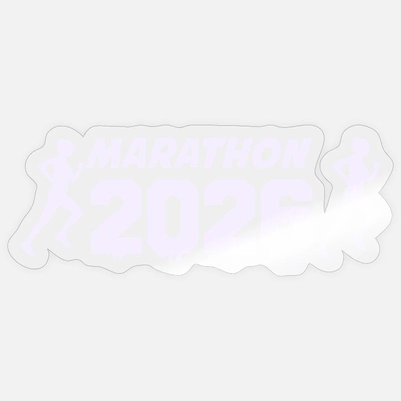 Conception de la silhouette du coureur Marathon 2026 Sticker taille S (10 x 10 cm)
