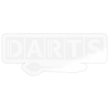 Darts Motiv mit Pfeil-Detail - Sticker Größe S (10 x 10 cm) - Transparent glänzend - Vorne