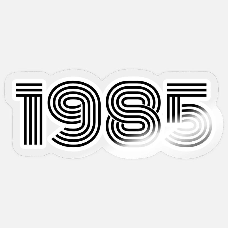 1985 - Sticker size S (10 x 10 cm) - transparent glossy