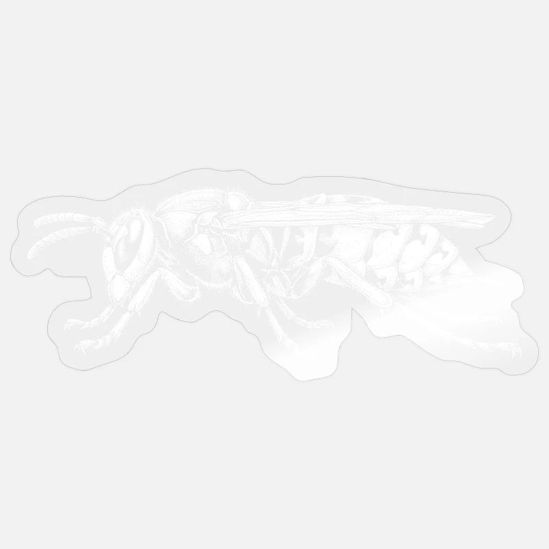 wasp - Sticker size S (10 x 10 cm) - transparent glossy