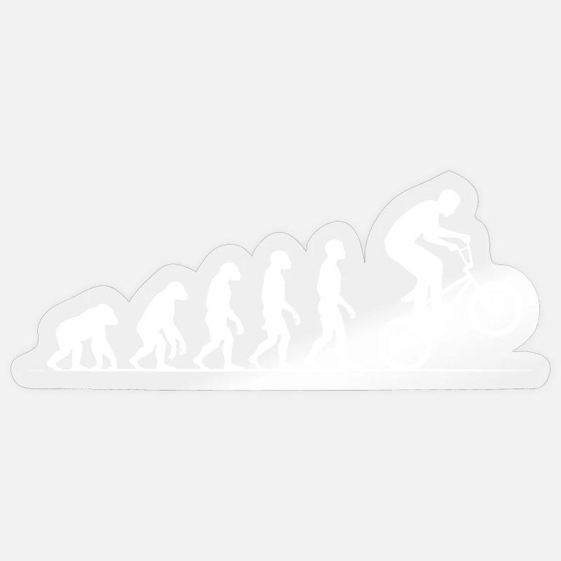 Motif du T-shirt Evolution BMX - Sticker taille S (10 x 10 cm) - brillant transparent