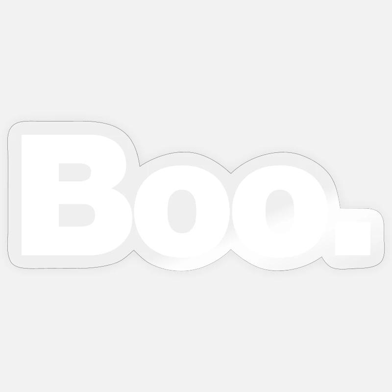 Boo - Sticker size S (10 x 10 cm) - transparent glossy