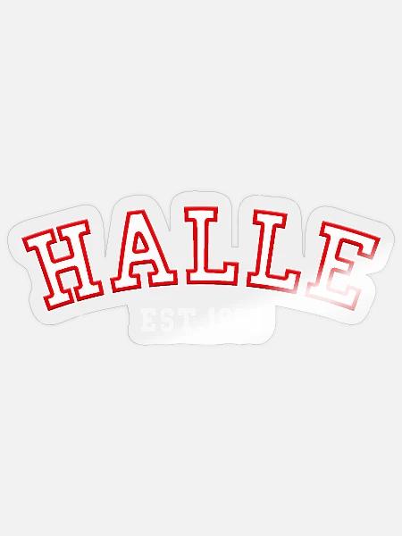 Halle gegründet 1966 - Sticker Größe S (10 x 10 cm) - Transparent glänzend